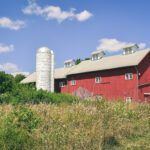 Red and white painted barn