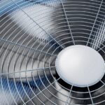 Close up view on HVAC units (heating, ventilation and air conditioning). 3D rendered illustration.