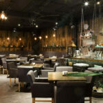 Interior of cozy restaurant, loft style