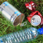 Litter on grass