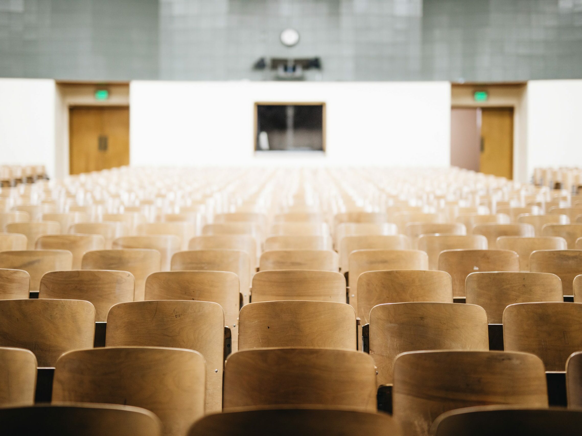 empty chairs in theater