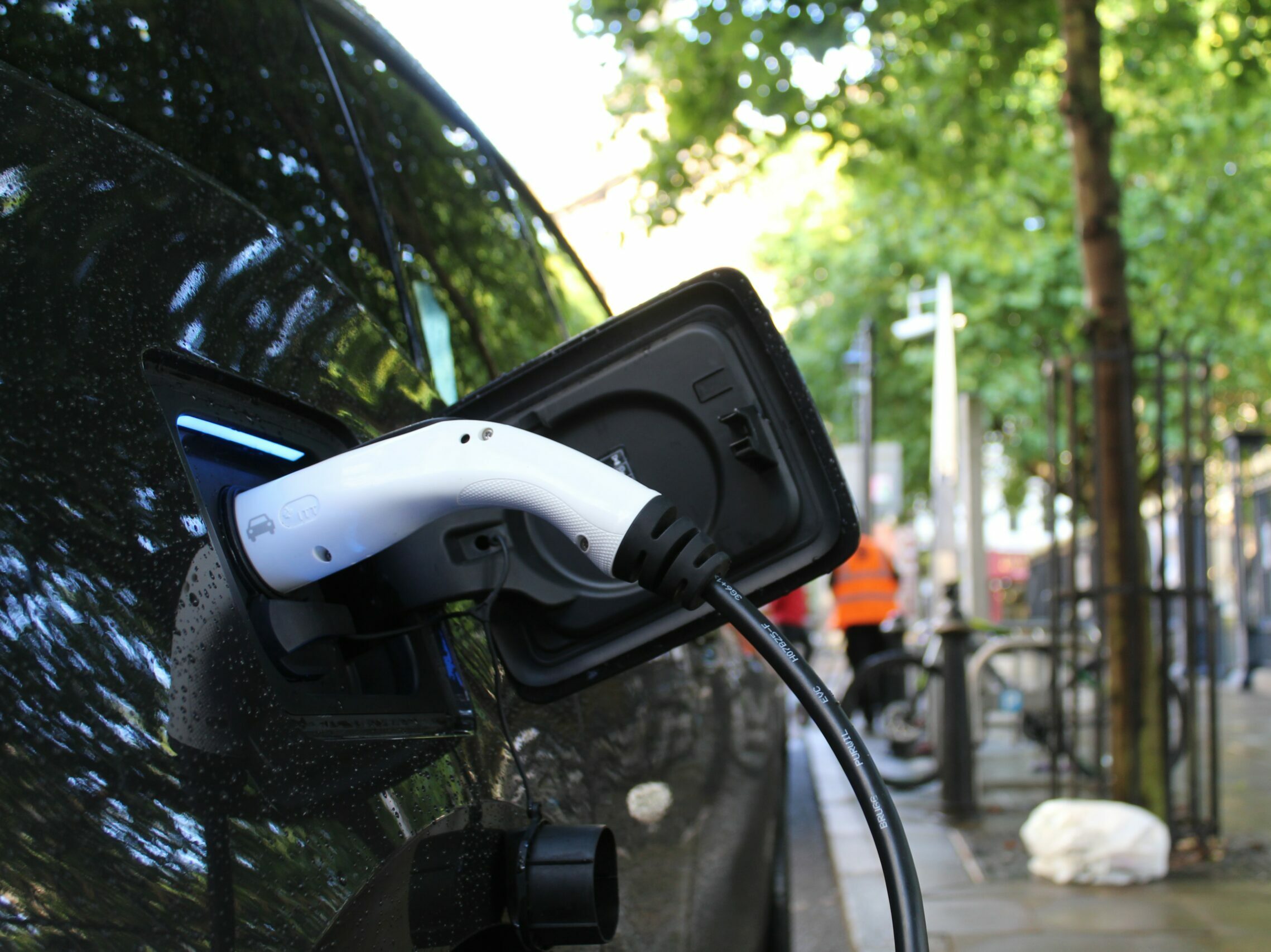 Electric car charging in Birmingham City Centre