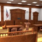 3d render of court room