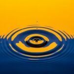 blue and orange inflatable boat