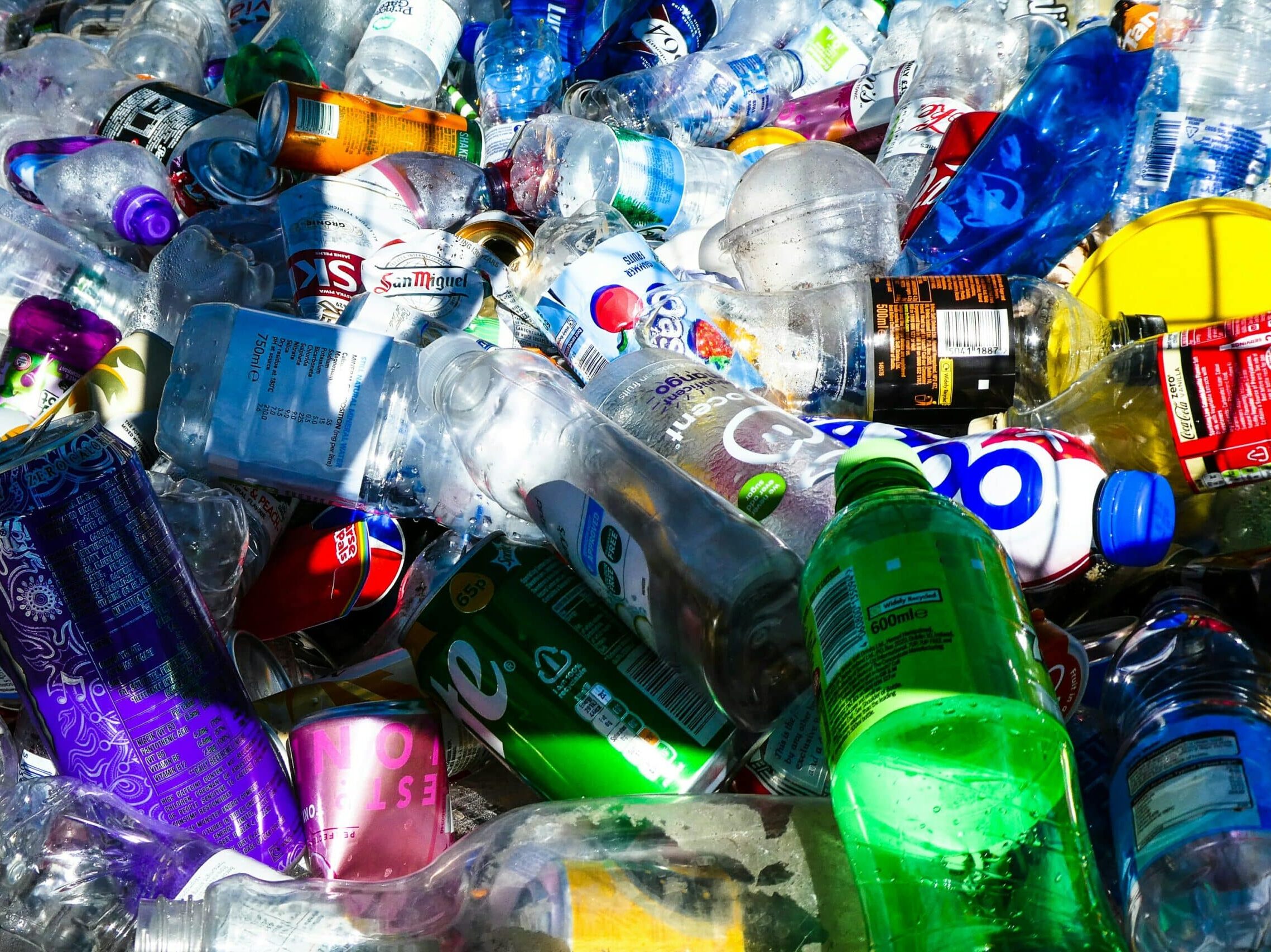 A recycling bin near Bournemouth beach, helping people to recycle their plastic.