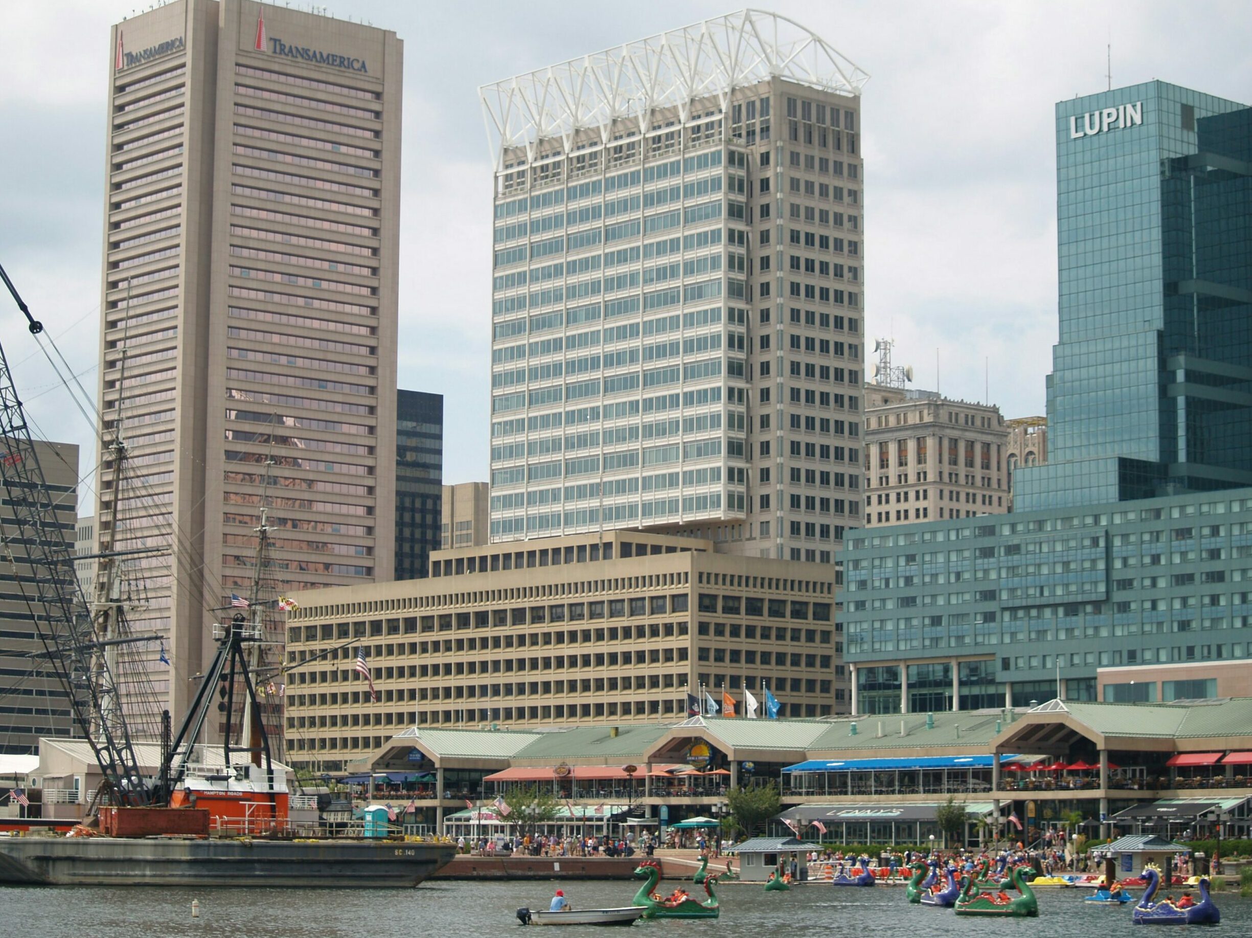 Beautiful summer day in Baltimore's Inner Harbor