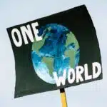 ONE WORLD. Global climate change protest demonstration strike - No Planet B - 09-20-2019