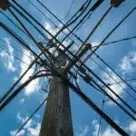 I focused on a subject that a source of frustration to an urban photographer - countless ubiquitous wires and cables crisscrossing nearly every location. here , They display a powerful geometry and symbolism against a perfect blue sky,